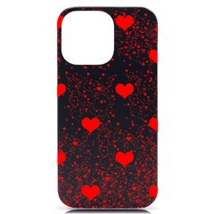 Hearts Romantic Love Valentines Iphone 14 Pro Max Black Uv Print Case by Ndabl3x