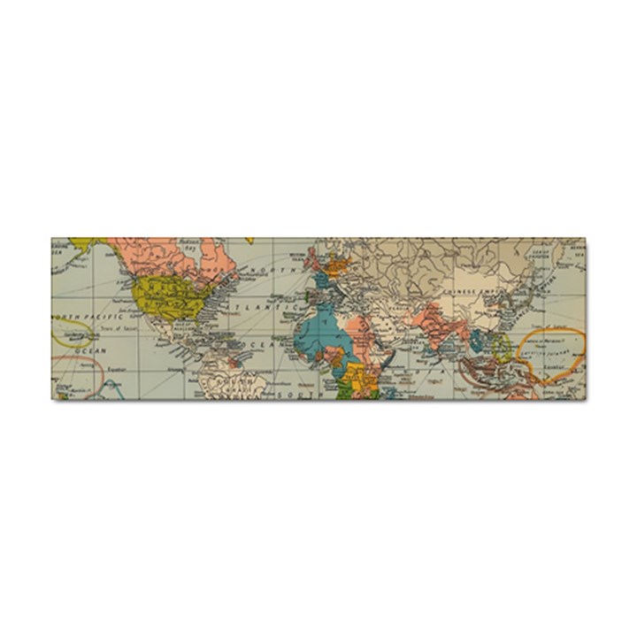 Vintage World Map Sticker Bumper (100 pack)