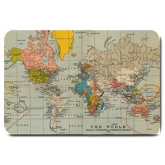 Vintage World Map Large Doormat by Ndabl3x