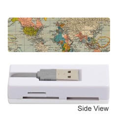 Vintage World Map Memory Card Reader (Stick)