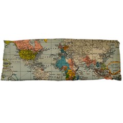 Vintage World Map Body Pillow Case Dakimakura (two Sides) by Ndabl3x