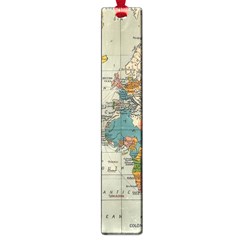 Vintage World Map Large Book Marks