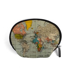 Vintage World Map Accessory Pouch (Small)