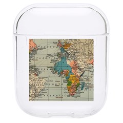 Vintage World Map Hard PC AirPods 1/2 Case