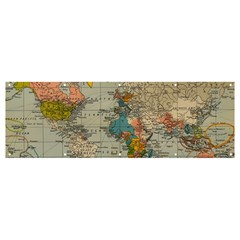 Vintage World Map Banner And Sign 12  X 4  by Ndabl3x