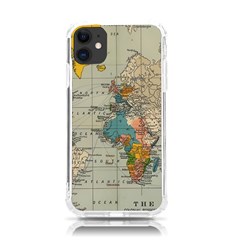 Vintage World Map iPhone 11 TPU UV Print Case