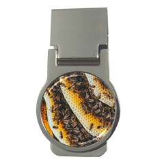 Yellow And Black Bees On Brown And Black Money Clips (round)  by Ndabl3x