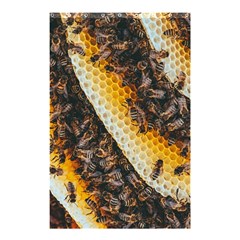 Yellow And Black Bees On Brown And Black Shower Curtain 48  X 72  (small)  by Ndabl3x