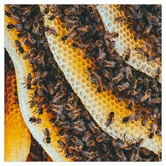 Yellow And Black Bees On Brown And Black Lightweight Scarf  by Ndabl3x