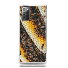 Yellow And Black Bees On Brown And Black Samsung Galaxy Note 20 Tpu Uv Case by Ndabl3x