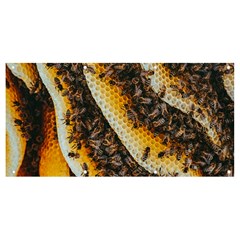 Yellow And Black Bees On Brown And Black Banner And Sign 8  X 4  by Ndabl3x