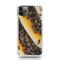 Yellow And Black Bees On Brown And Black Iphone 11 Pro Max 6 5 Inch Tpu Uv Print Case by Ndabl3x