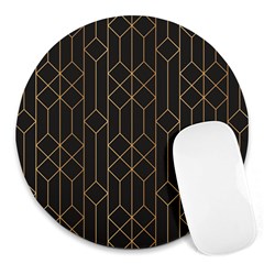 Brochure Flyer Poster Music Pattern Round Mousepad by Grandong