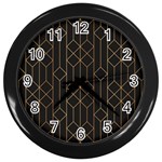 Brochure Flyer Poster Music Pattern Wall Clock (Black) Front