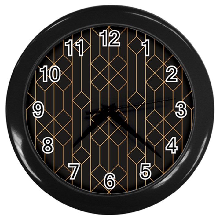 Brochure Flyer Poster Music Pattern Wall Clock (Black)