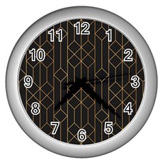 Brochure Flyer Poster Music Pattern Wall Clock (silver) by Grandong