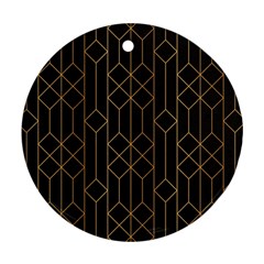 Brochure Flyer Poster Music Pattern Round Ornament (two Sides) by Grandong