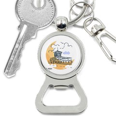 Poster Map Flag Lotus Boat Bottle Opener Key Chain by Grandong