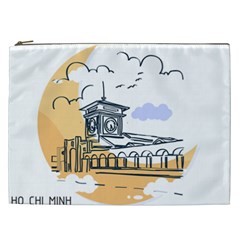 Poster Map Flag Lotus Boat Cosmetic Bag (xxl) by Grandong