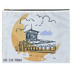 Poster Map Flag Lotus Boat Cosmetic Bag (xxxl) by Grandong