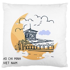 Poster Map Flag Lotus Boat Standard Premium Plush Fleece Cushion Case (one Side) by Grandong