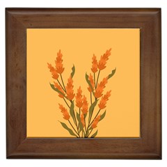 Yellow Flowers Flowers Watercolor Framed Tile by Grandong