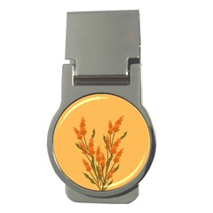 Yellow Flowers Flowers Watercolor Money Clips (round)  by Grandong