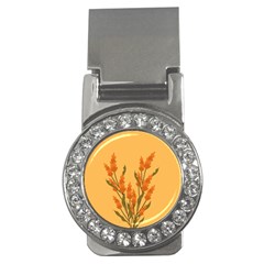 Yellow Flowers Flowers Watercolor Money Clips (cz)  by Grandong