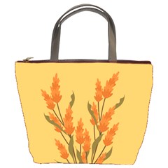 Yellow Flowers Flowers Watercolor Bucket Bag by Grandong