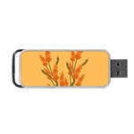 Yellow Flowers Flowers Watercolor Portable USB Flash (One Side) Front