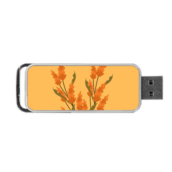 Yellow Flowers Flowers Watercolor Portable USB Flash (One Side)