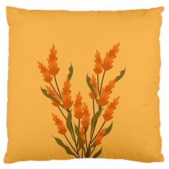 Yellow Flowers Flowers Watercolor Standard Premium Plush Fleece Cushion Case (two Sides) by Grandong