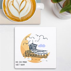 Poster Map Flag Lotus Boat Uv Print Square Tile Coaster 