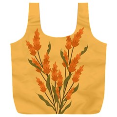 Yellow Flowers Flowers Watercolor Full Print Recycle Bag (xxl) by Grandong