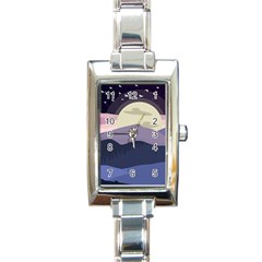 Summer Season Nature Rectangle Italian Charm Watch