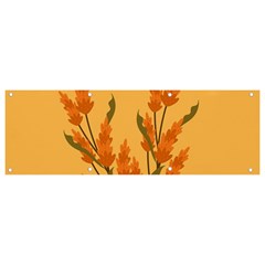 Yellow Flowers Flowers Watercolor Banner And Sign 9  X 3  by Grandong