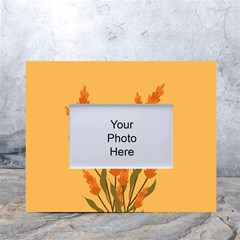 Yellow Flowers Flowers Watercolor White Tabletop Photo Frame 4 x6  by Grandong