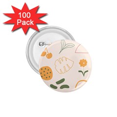 Cherries Flower Leaves Floral 1 75  Buttons (100 Pack)  by Grandong