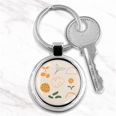 Cherries Flower Leaves Floral Key Chain (round) by Grandong