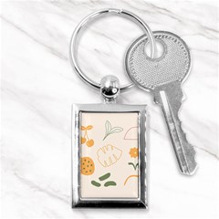 Cherries Flower Leaves Floral Key Chain (rectangle) by Grandong