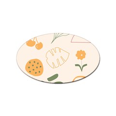 Cherries Flower Leaves Floral Sticker (oval) by Grandong