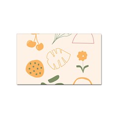 Cherries Flower Leaves Floral Sticker Rectangular (10 Pack) by Grandong