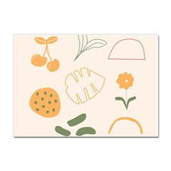 Cherries Flower Leaves Floral Sticker A4 (10 Pack) by Grandong