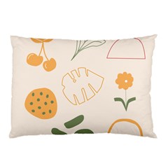 Cherries Flower Leaves Floral Pillow Case (two Sides) by Grandong