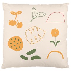 Cherries Flower Leaves Floral Large Cushion Case (one Side) by Grandong