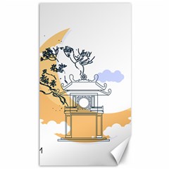 Poster Map Flag Lotus Boat Ha Noi Vietnam Canvas 40  X 72  by Grandong