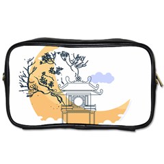 Poster Map Flag Lotus Boat Ha Noi Vietnam Toiletries Bag (two Sides) by Grandong