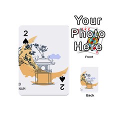 Poster Map Flag Lotus Boat Ha Noi Vietnam Playing Cards 54 Designs (Mini)