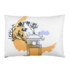 Poster Map Flag Lotus Boat Ha Noi Vietnam Pillow Case (two Sides) by Grandong