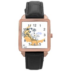 Poster Map Flag Lotus Boat Ha Noi Vietnam Rose Gold Leather Watch  by Grandong